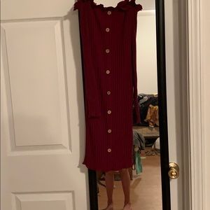 Rue 21 Red bodycon ribbed dress